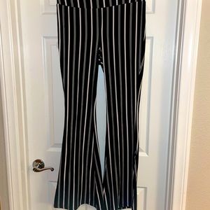 Black stretchy stripped pants